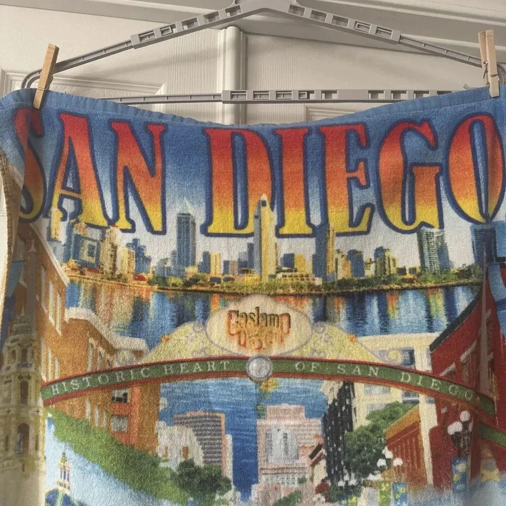 San Diego California Beach Towel‎  53.5 x28.5 Inches Tourist Landmarks Travel